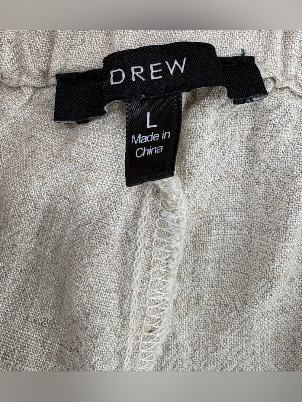 DREW by Anthropologie Connie flax faux wrap wide leg pants, Sand color - Picture 6 of 8
